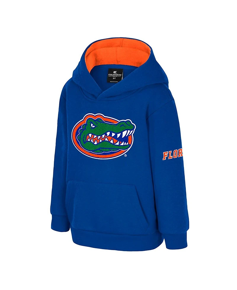 Colosseum Toddler Royal Florida Gators Big Logo Volume Fleece Pullover Hoodie