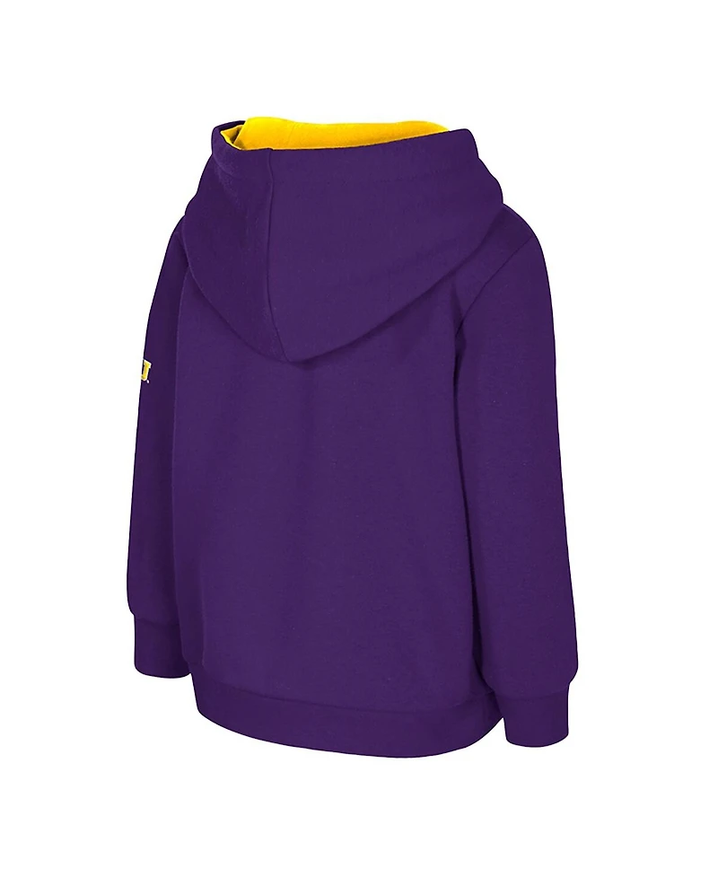 Colosseum Toddler Purple Lsu Tigers Big Logo Volume Fleece Pullover Hoodie