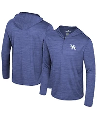 Colosseum Men's Royal Kentucky Wildcats Always Sunny Lightweight Quarter-Zip Hoodie