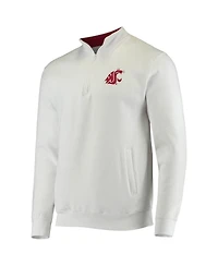 Colosseum Men's White Washington State Cougars Tortugas Logo Quarter-Zip Jacket