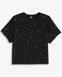 I.n.c. International Concepts Women's Embellished Crewneck Tee, Macy's Exclusive