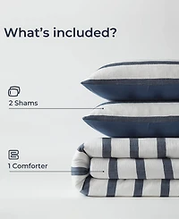 510 Design Merritt Yarn-Dyed Striped 3-Pc. Comforter Set, Full/Queen