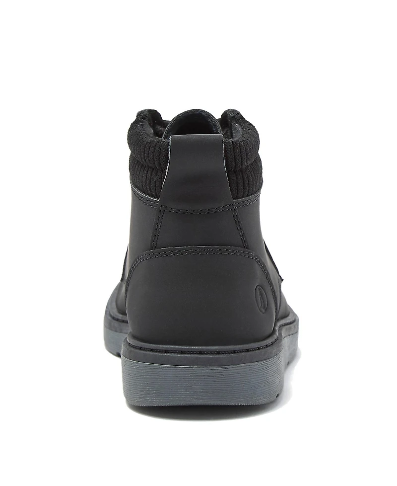Lands' End Kids Moc Toe Flannel Lined Lace Up Boots