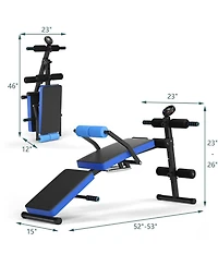 Hongge Adjustable Sit Up Bench with Lcd Monitor for Home Fitness Workouts
