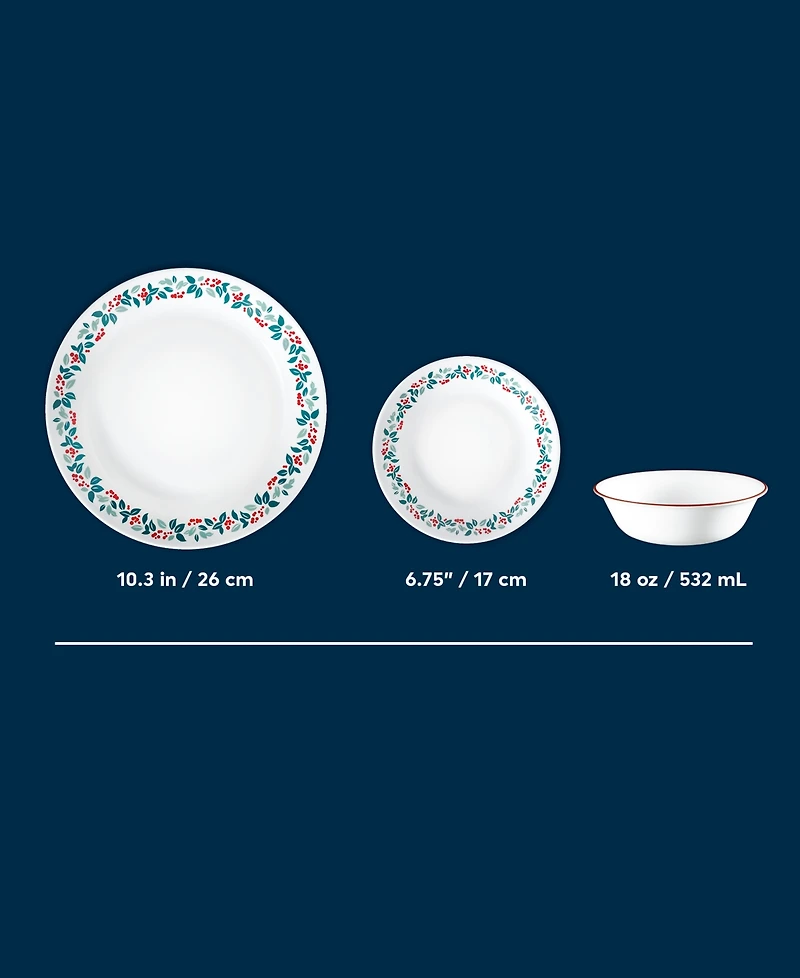 Corelle Be Merry 18-Pc. Dinnerware Set, Service For 6