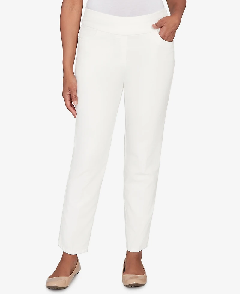 Alfred Dunner Vienna Allure Fit Flat Front Corduroy Short Length Pant