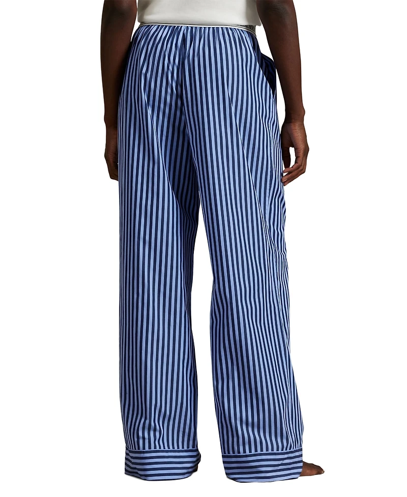 Polo Ralph Lauren Women's Logo Elastic Mid Rise Striped Sleep Pants