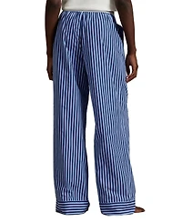 Polo Ralph Lauren Women's Logo Elastic Mid Rise Striped Sleep Pants