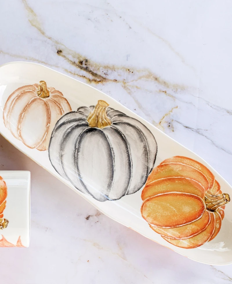 Vietri Pumpkins Narrow Oval Platter