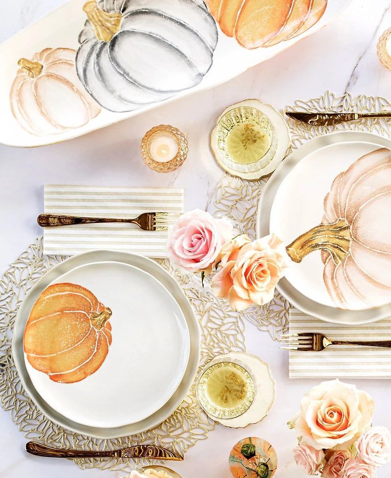 Vietri Pumpkins Narrow Oval Platter