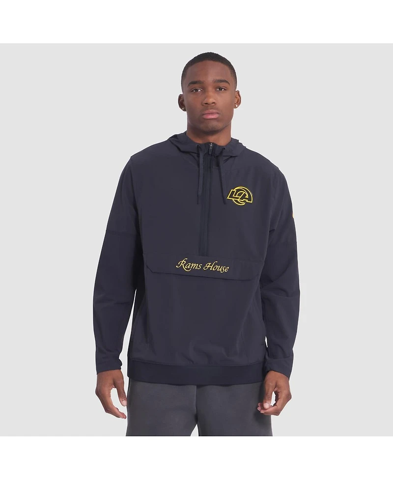 Nike Men's Midnight Blue Los Angeles Rams 2025 Rivalries Collection Sideline Anorak Half-Zip Hoodie Jacket
