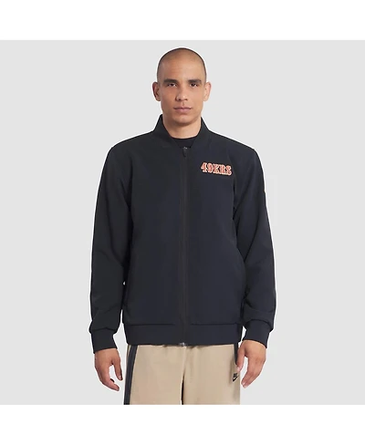 Nike Men's Black San Francisco 49ers 2025 Rivalries Collection Sideline Full-Zip Bomber Jacket