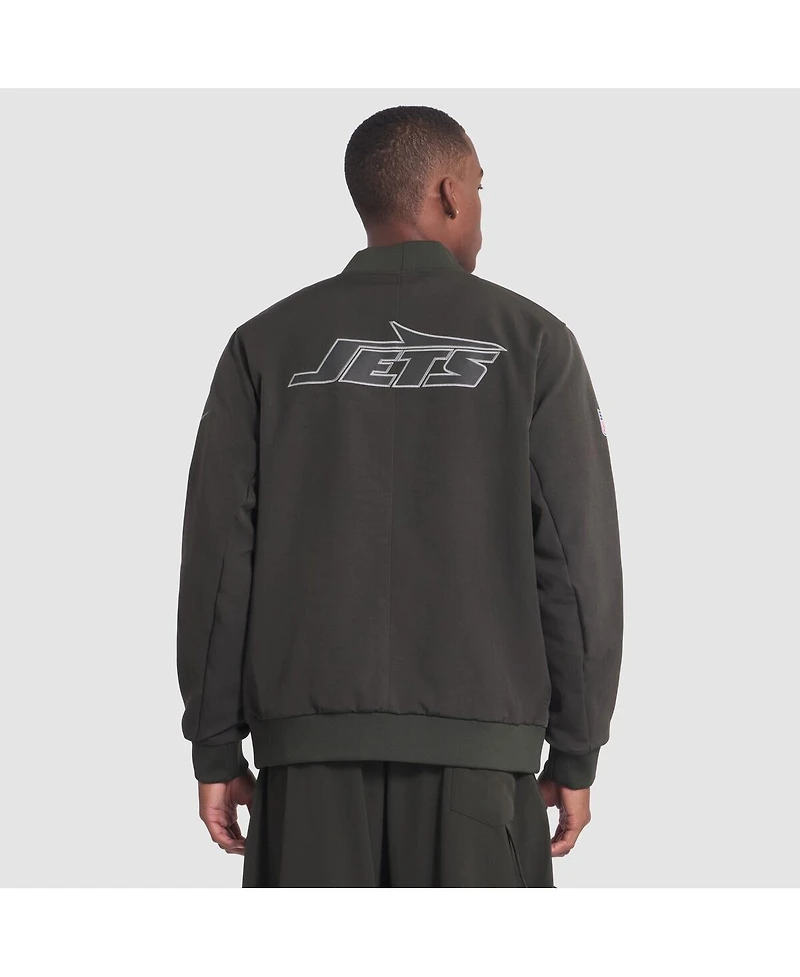 Nike Men's Gotham Green New York Jets 2025 Rivalries Collection Sideline Full-Zip Bomber Jacket