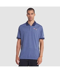 Nike Men's Storm Blue New England Patriots 2025 Rivalries Collection Sideline Victory Striped Dri-fit Polo Shirt