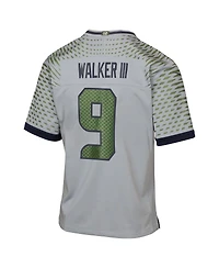 Nike Big Boys and Girls Kenneth Walker Iii Wolf Gray Seattle Seahawks 2025 Rivalries Collection Game Jersey