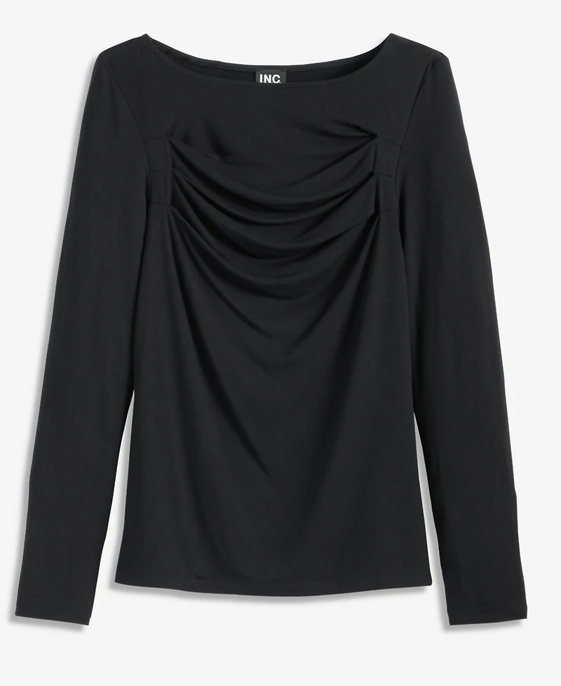 I.n.c. International Concepts Women's Long-Sleeve Boat-Neck Knit Top, Macy's Exclusive