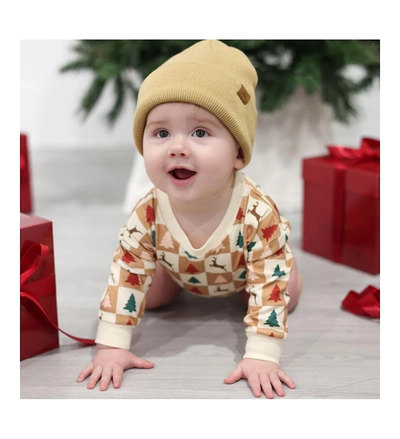 Sweet Wink Baby Boys Cabin Christmas Long Sleeve Romper