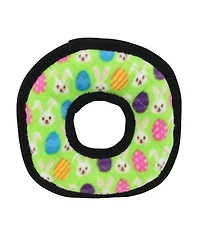 Tuffy Holiday Medium Ring Egg 2 Pack, Durable Plush Squeaky Dog Toy