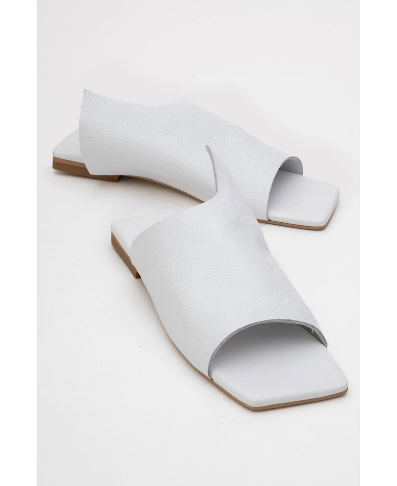 Forever & Always Shoes Orianna Leather Slide Sandal (Women)