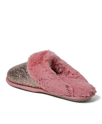 Dearfoams Cozyfoams Women's Glitter Scuff Slipper with Gift Bag