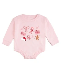 Sweet Wink Baby Girls Christmas Fun Long Sleeve Romper
