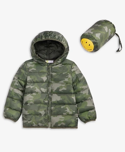 Epic Threads Boys Toddler 2T-4T Camo Packable Jacket, Macy's Exclusive