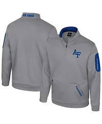 Colosseum Men's Silver Air Force Falcons Mainframe Quarter-Zip Fleece Jacket