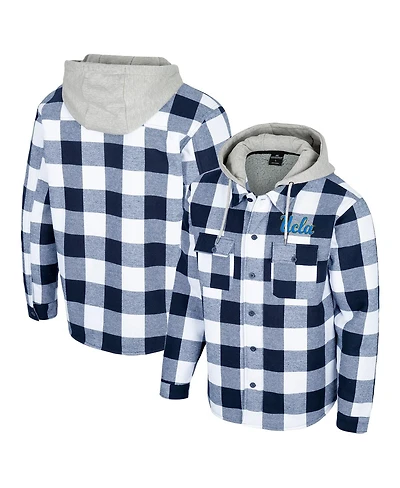 Colosseum Men's Navy/White Ucla Bruins Buffalo Plaid Full-Zip Jacket