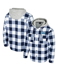 Colosseum Men's Navy/White Ucla Bruins Buffalo Plaid Full-Zip Jacket