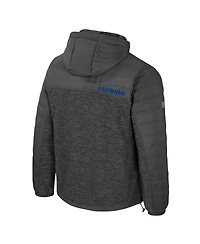 Colosseum Men's Charcoal Florida Gators Nightman Full-Zip Hoodie Puffer Jacket