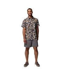 Columbia Men's Camo Lsu Tigers Super Slack Tide Omni-Wick Button-Up Shirt