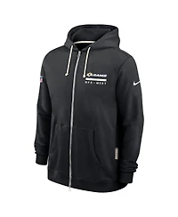 Nike Men's Black Los Angeles Rams Sideline Standard Issue Utility Player Dri-fit Full-Zip Hoodie