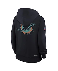 Nike Women's Pitch Blue Miami Dolphins 2025 Rivalries Collection Standard Issue Sideline Dri-fit Hoodie