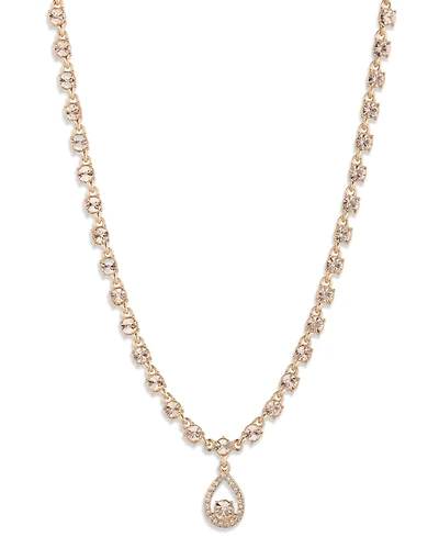 Givenchy Glass Stone Gold-Tone Pear Pendant Necklace