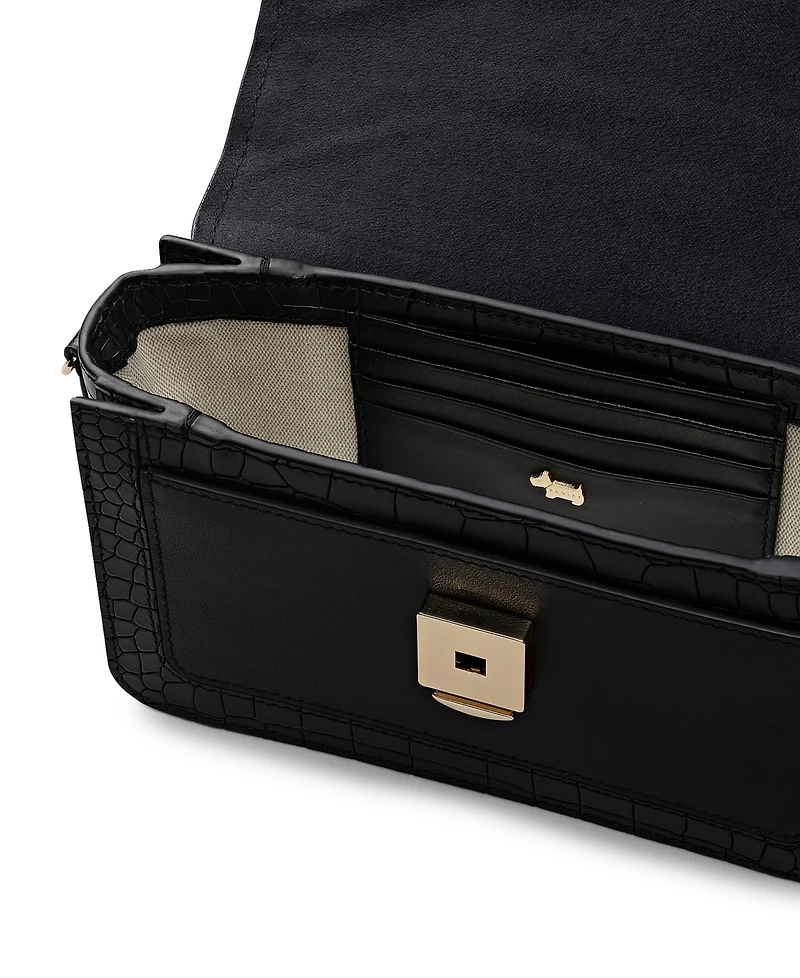 Radley London Albert Road Croc Mini Flapover Crossbody Bag