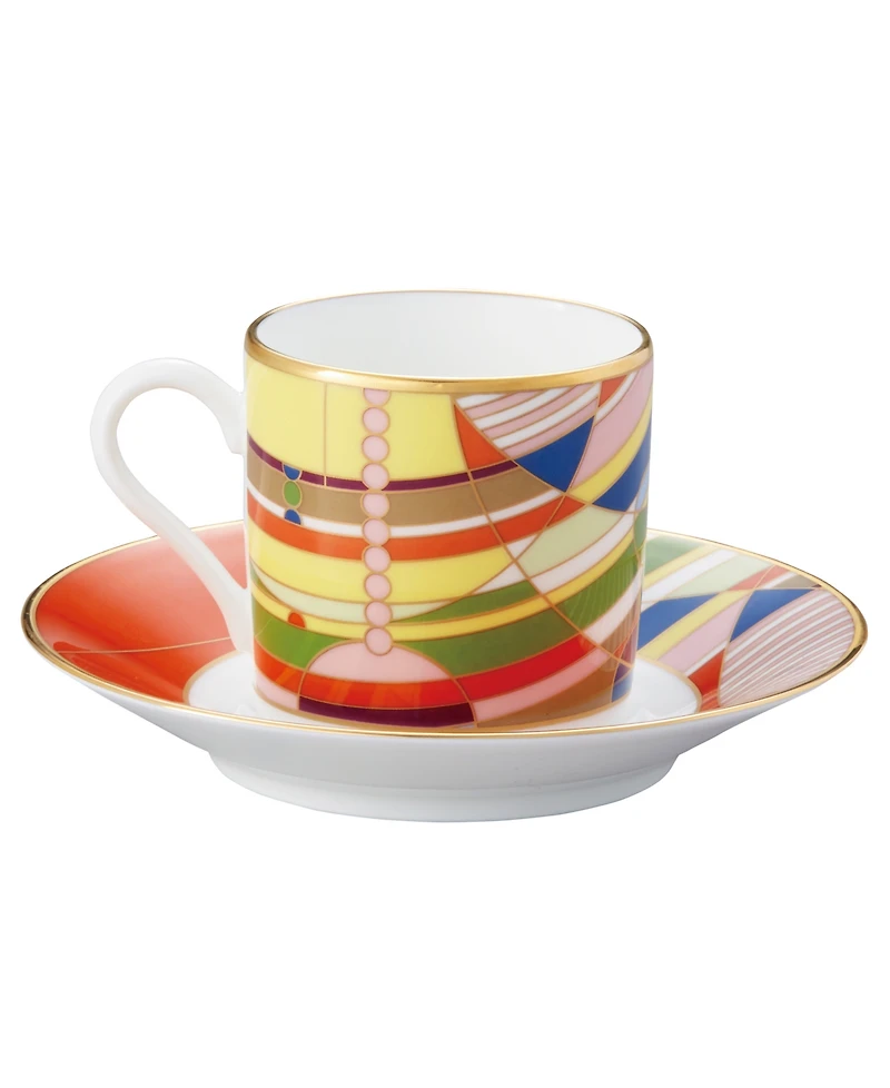 Noritake Frank Lloyd Wright March Balloons After Dinner Cup and Saucer, Set of 2