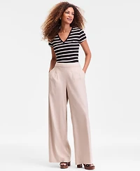 I.n.c. International Concepts Women's High-Rise Pleated Pull-On Wide-Leg Pants, Macy's Exclusive