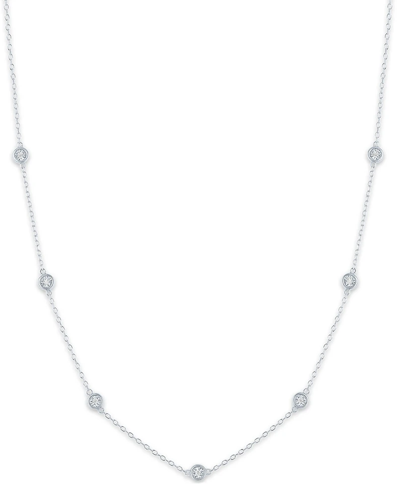 Macy's 2-Pc. Diamond Necklace Set (1/6 ct. t.w.) in 14K Yellow Gold over Sterling Silver or Sterling Silver