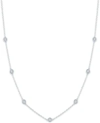 Macy's 2-Pc. Diamond Necklace Set (1/6 ct. t.w.) in 14K Yellow Gold over Sterling Silver or Sterling Silver
