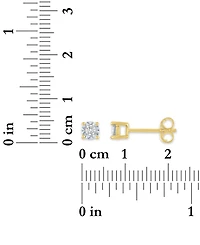 Macy's 3-Pc. Diamond Earrings Set (1/5 ct. t.w.) in 14k Yellow Gold Over Sterling Silver