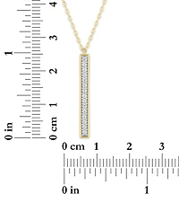Macy's 2-Pc. Diamond Necklace Set (1/4 ct. t.w.) in 14K Yellow Gold Over Sterling Silver