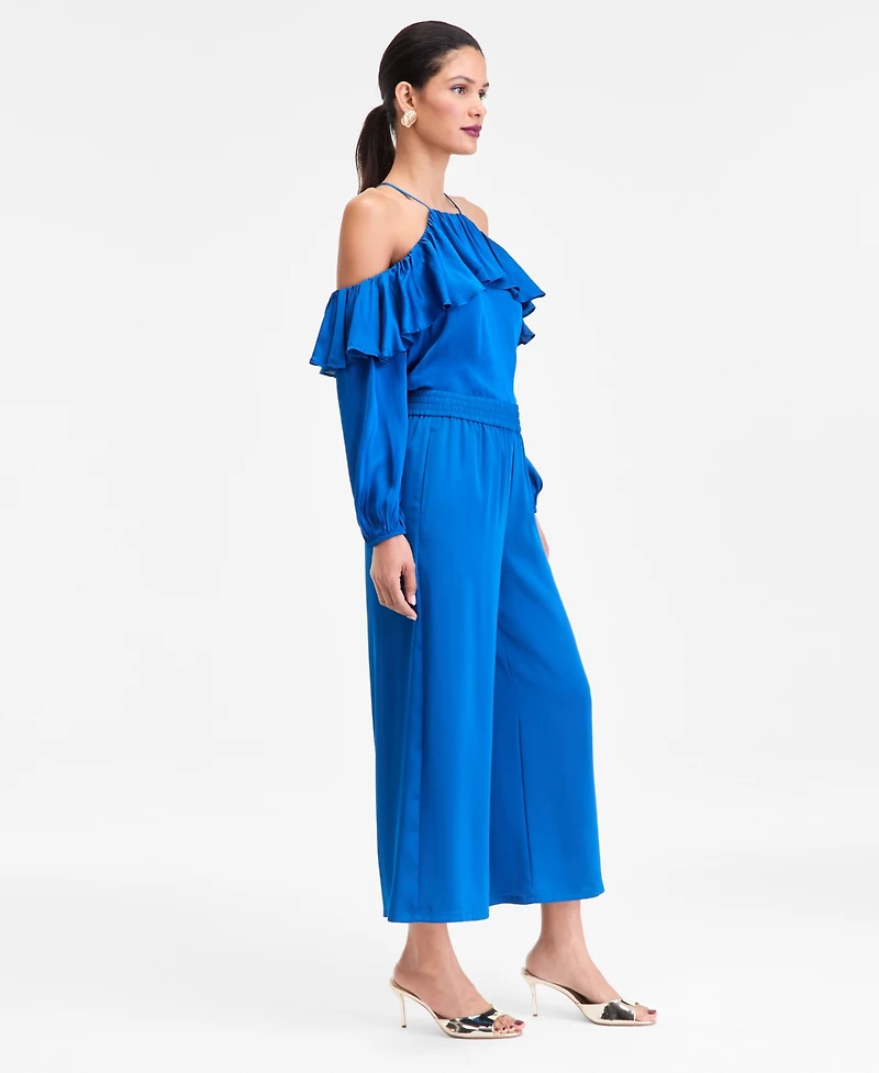 I.n.c. International Concepts Women's High-Rise Cropped Satin Pants, Macy's Exclusive