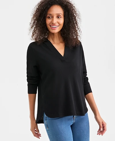 Style & Co Women's Waffle-Knit Pullover Hoodie, Macy's Exclusive