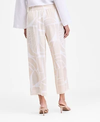 I.n.c. International Concepts Women's Printed Pull-On Wide-Leg Pants, Macy's Exclusive