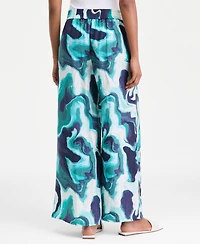I.n.c. International Concepts Women's Printed Pull-On Wide-Leg Pants, Macy's Exclusive