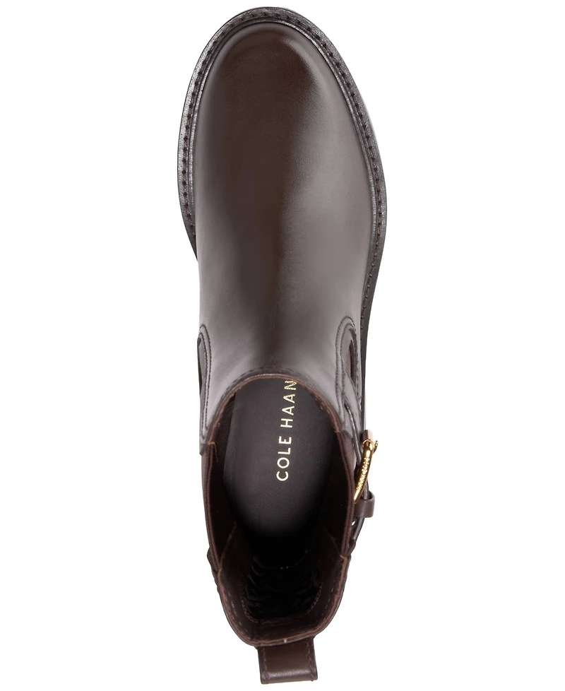 Cole Haan Women's Shibley Almond Toe Lug Buckle Booties