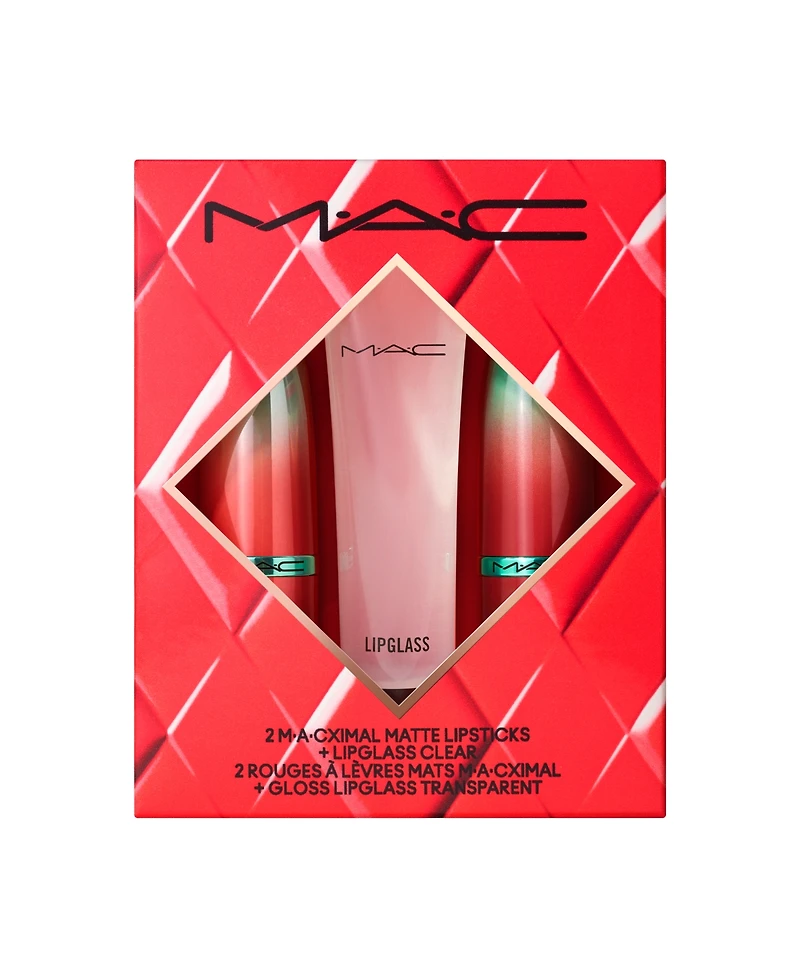 Mac 3-Pc. MACximal Lipstick and Lipglass Gift Set