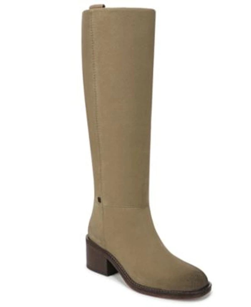 Franco Sarto Womens Niva Round Toe Zip Tall Boots Regular Wide Calf