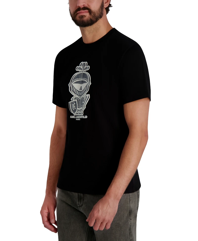 Karl Lagerfeld Paris Men's Armor Dragon Skin Printed T-Shirt