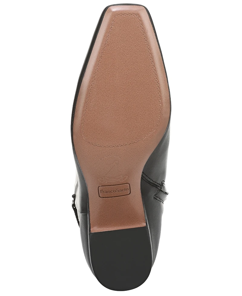Franco Sarto Women's Sorelina Wide Calf Square Toe Zip Tall Boots